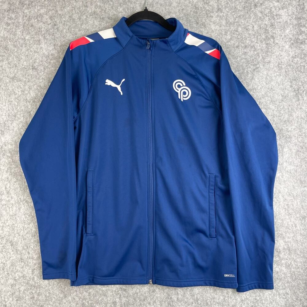 Puma x Christian Pulisic Track Jacket Mens Medium Blue Full Zip DryCell Soccer